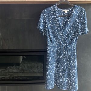 Monteau Blue Floral Mini Dress